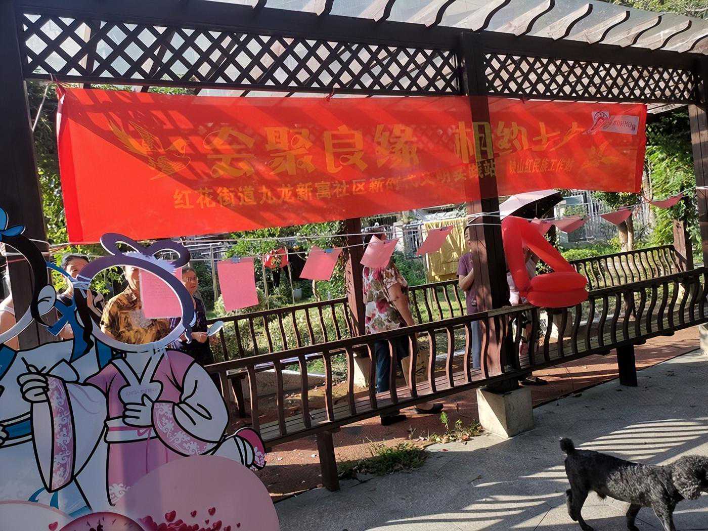 南京秦淮区九龙新寓社区举行相亲角活动