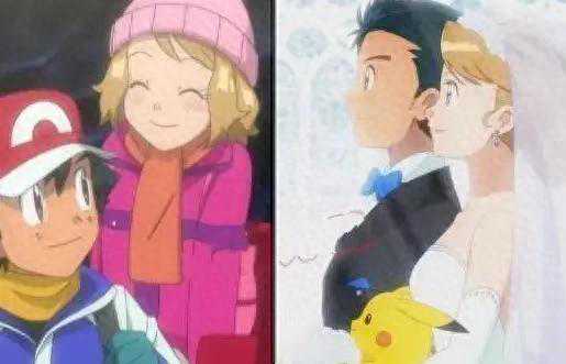 “成人版”的动漫主角，小智与瑟蕾娜成婚，小丸子穿婚纱超好看！